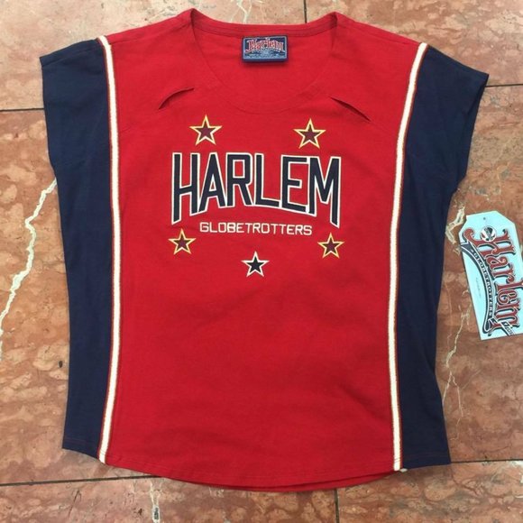 Women's Harlem Red | Navy Tee Shirt - Picture 1 of 1